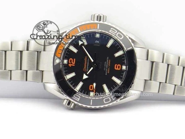 0404 Trendy 2016 Planet Ocean 43.5mm SS V6F Best Edition Black Dial On SS Bracelet A 8210